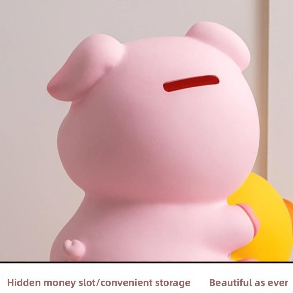 Vinyl Pig Vinyl Piggy Bank Animal Fall Protection Pig Money Jar Thickened Pig Duck Riding Coin Saving Box Kids Children