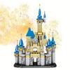 513 bucăți blocuri de construcție pentru castel cu focuri de artificii romantice oraș creativ Streetview basm prințesă castel model cărămizi cadou de Crăciun