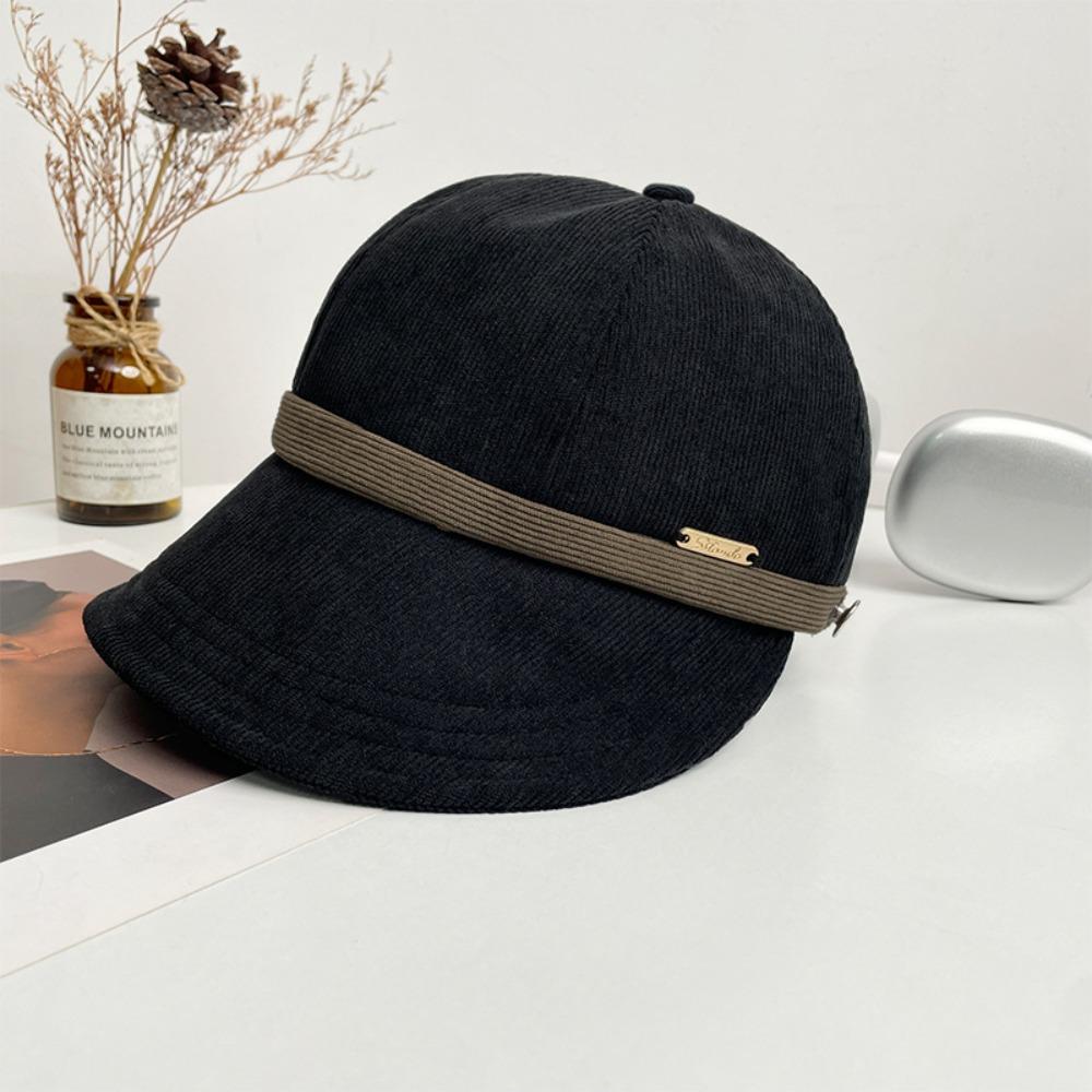 

Регулируемая бейсболка, вельветовая шляпа рыбака, новая шляпа с утиным язычком, для спорта на открытом воздухе чёрный