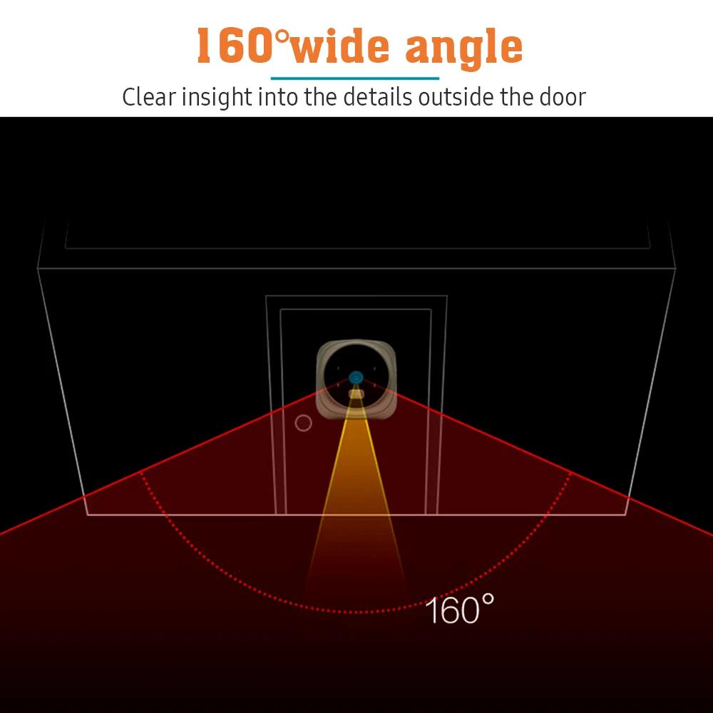 Video Doorbell Door Viewer Camera Door Peephole Door Camera Doorbell With Wireless Monitor Live Night Vision For Home Office