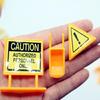 8PCS Miniature Road Construction Toy Traffic Sign Set Doll House Miniature Road Sign For Creative City Planning Activity