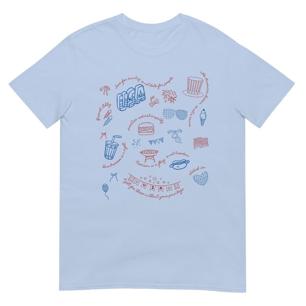 Liberal 4th Of July Subtle Message Resist Trump Patriotic TShirt S