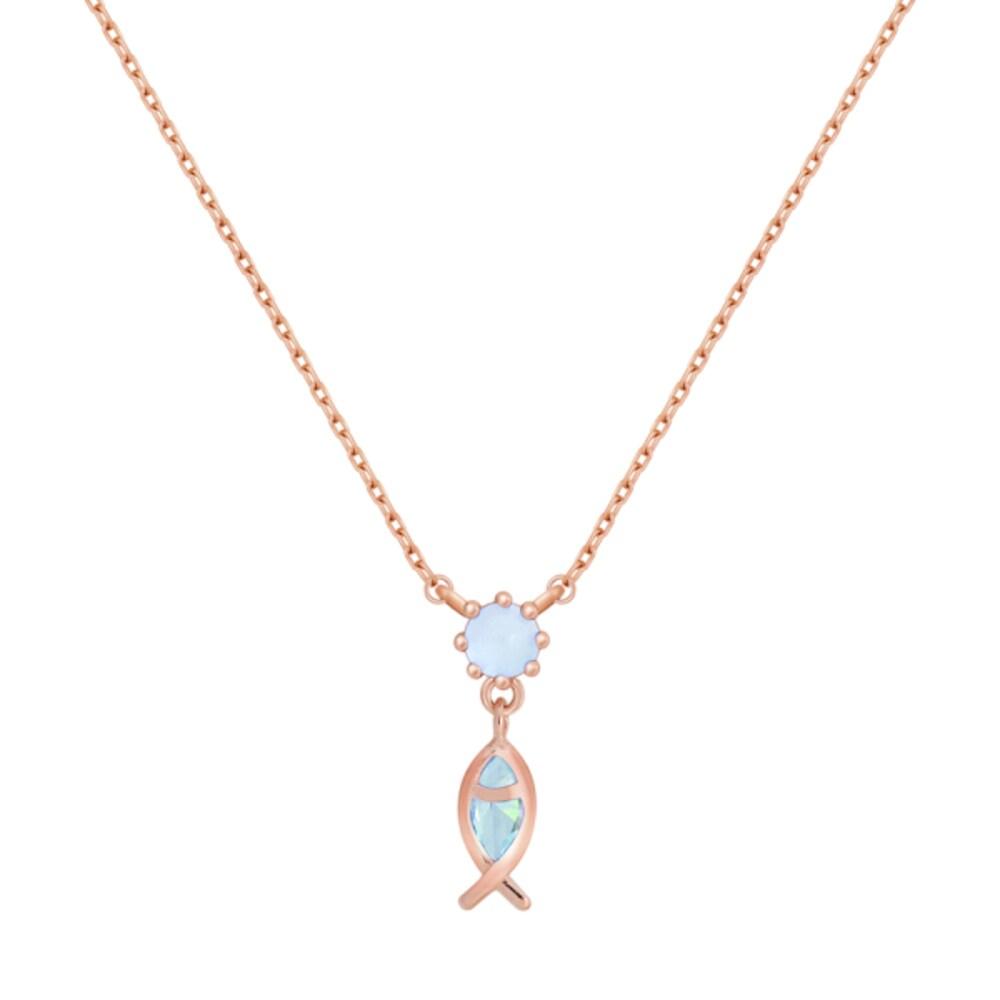 [/Fish/Luck/Blue] Go Towards Your Dreams and Achieve What You Desire. 92.5 Silver Necklace