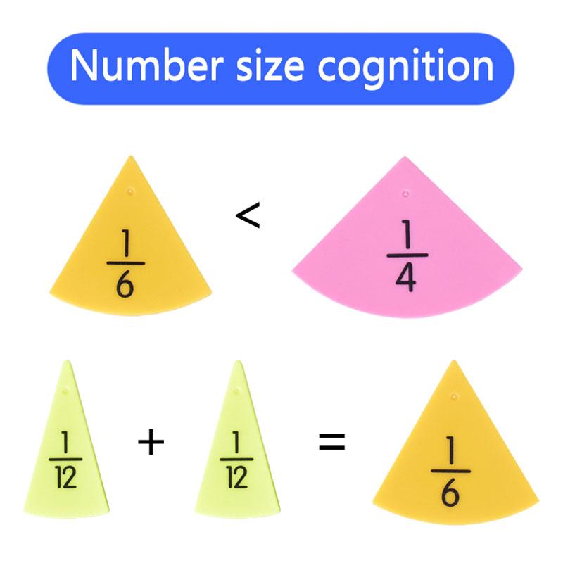 Montessori Bruch Mathe Spielzeug Arithmetik Lernen Zähler Nenner Mathe Lehrmittel Parish Lernspielzeug für Kinder