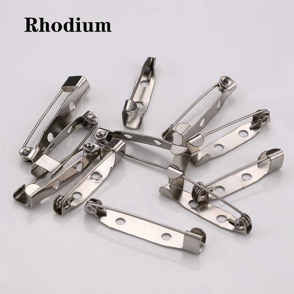 

50pcs 15-35mm Brooch Clips Pin Base Silver Gold Safety Pins Brooch Blank Base Settings for DIY Jewelry Making Findings Supplies 20mm