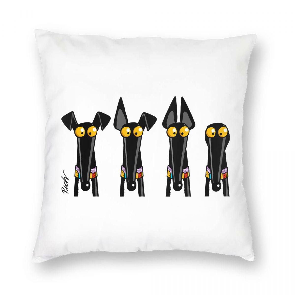 Greyhound Semaphore Square Pillowcase Pillow Cover Cushion Throw Pillow for Home Bedroom Car 12x12Inch