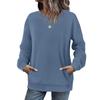 Crewneck Sweatshirts Women Long Sleeve Tops  Fall Fashion Clothes Winter Pullover With Pockets