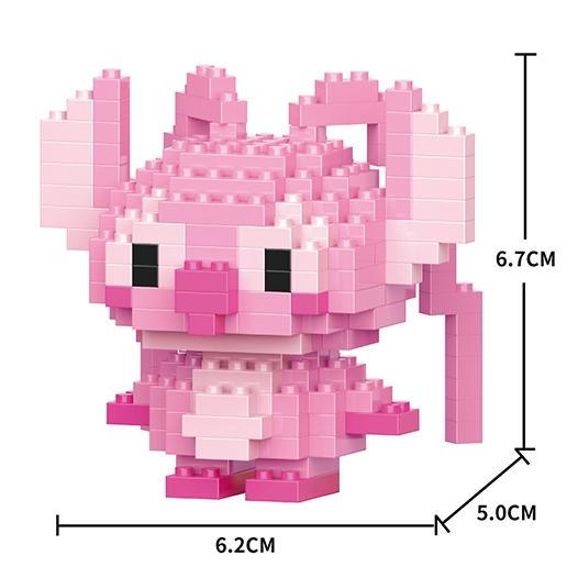 Disney Anime Prinzessin Bausteine Stitch Mickey Mouse Mini Action Spielfiguren Blöcke Spielzeug Ziegel Zusammenbauen Spielzeug Kinder Geschenke