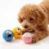 Squeaky Dog Rubber Chew Ball, Bite Resistant Teeth Cleaning Toy, Interactive Sound Puppy Play Toy for Small Medium Large Breeds