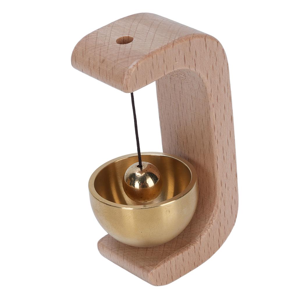 Shopkeepers Bell Wood Brass Hanging Door Bell for Entry Door Restaurant Shop Home Refrigerator Pet