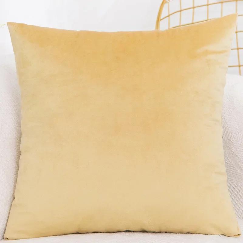 Velvet Throw Pillow Cover Decorative Square Cushion Case for Sofa Bedroom 40x40/45x45/50x50/30x50/55x55/60x60cm Pillowcase