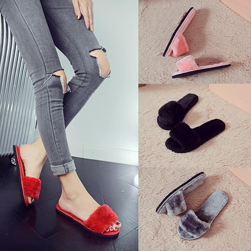 home slippers female open-toed foreign trade cotton slippers female flat bottom soft women's shoes slippers  women shoes