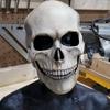 Latex Huvudskallemask Hjälm med Rörlig Käke Party Halloween Rekvisita Huvudbonad