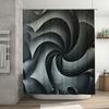 Rideau de douche tourbillon fractal noir gris imperméable décoration de maison accessoires de salle de bain décoration artistique 72 x 84 pouces (190x350cm