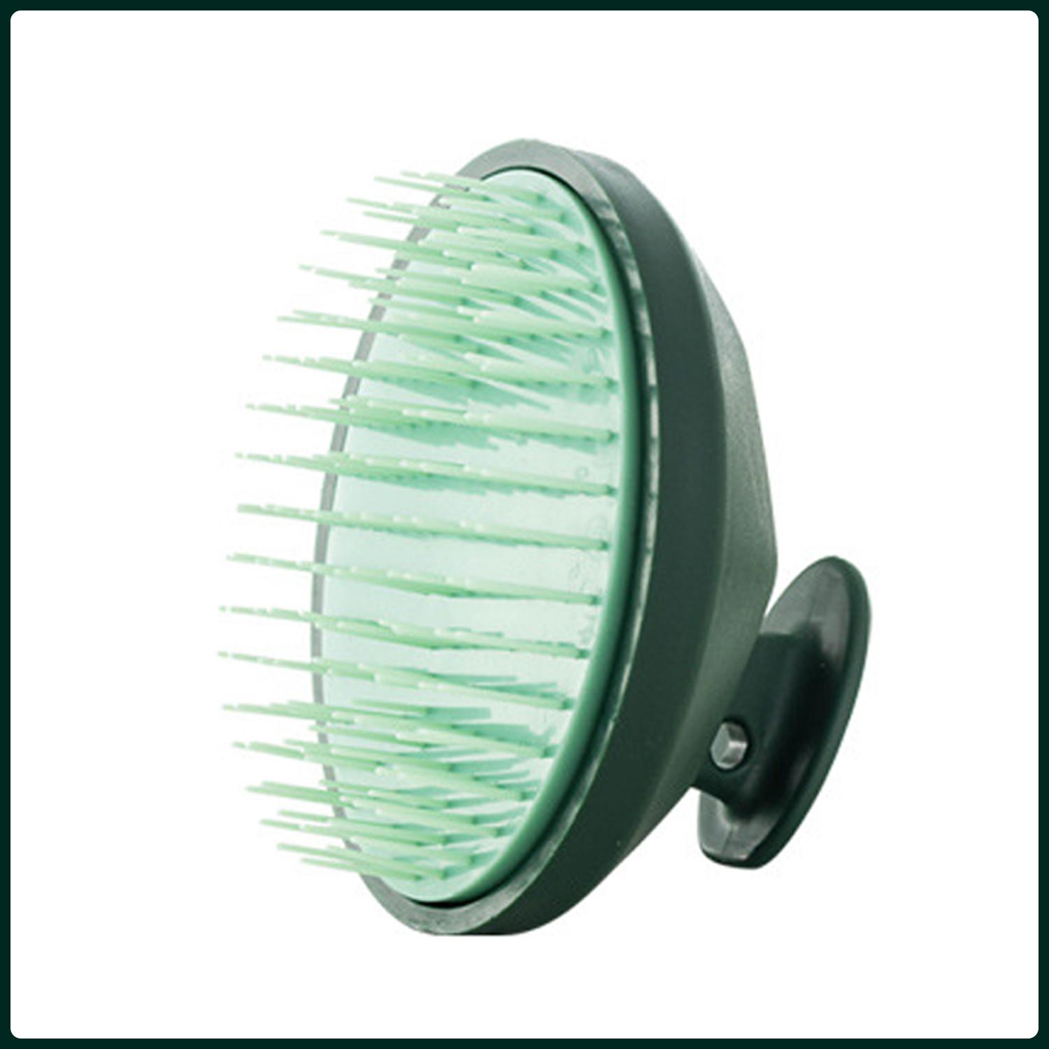 

1/2 pcs Scalp Health Massage Shampoo Brush Comb Scalp Cleaning Silicone Meridian Brush Fur Scalp Care Stop Itch Bath Tools зелёный