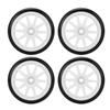4 Pcs RC Drift Tire Wheels Rubber Plastic Hard Tires for Car Accessories 12mm Hex Black