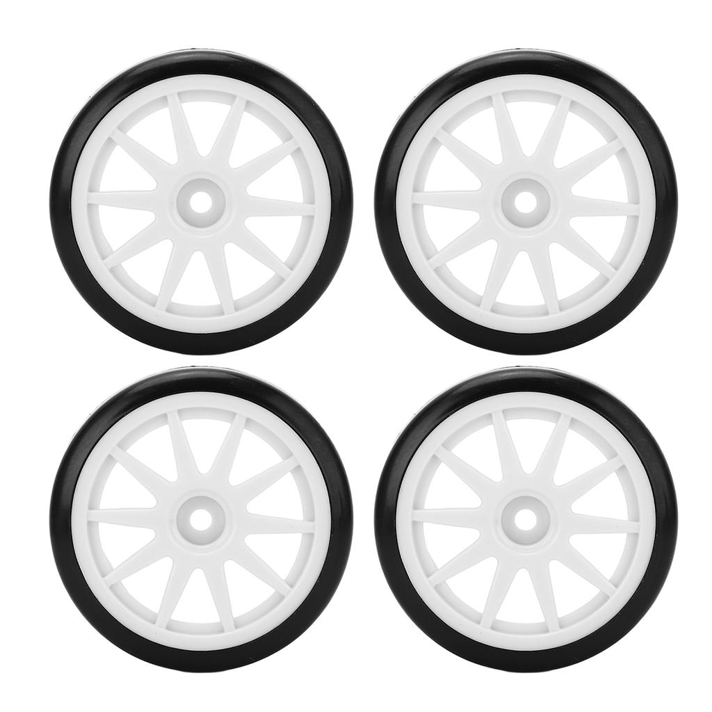 4 Pcs RC Drift Tire Wheels Rubber Plastic Hard Tires for Car Accessories 12mm Hex Black