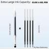 30Pcs Refillable Gel Pen 0.5mm Needle Point Black/Blue/ Red Inks Quick Drying Comfortable Grip Gel Inks Pen For Office