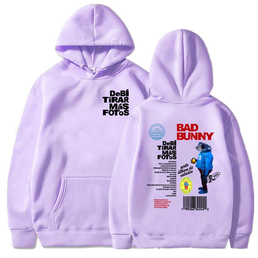 Bad Bunny DTMF Debí Tirar Mehr Fotos Hoodies 2025 Neues Album Mode Sweatshirts Roupas Femininas Mit Kapuze Winter Pullover Frauen