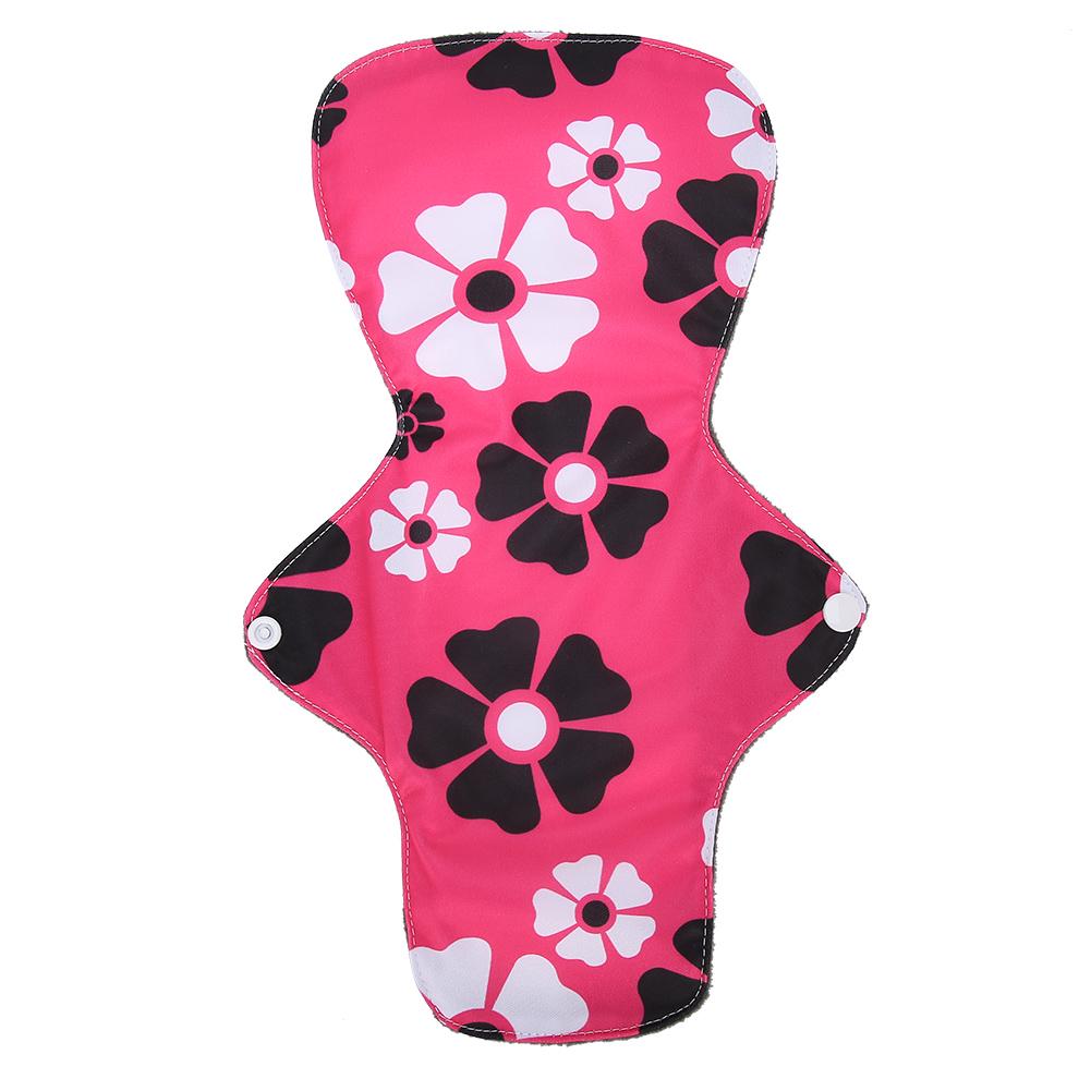 Моющаяся менструальная прокладка из бамбукового древесного волокна, многоразовая удлиненная гигиеническая прокладка (Д 33см) Size 2