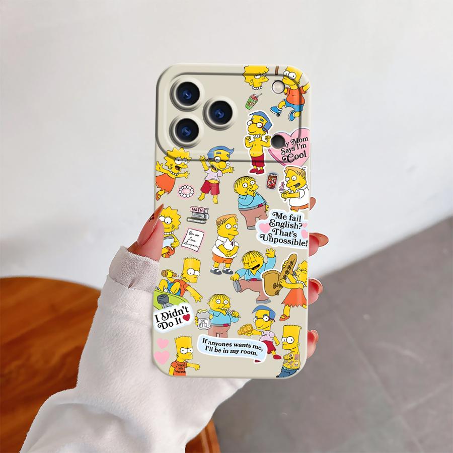 

The Simpsons Cartoon TPU Phone Cover Case for Apple iPhone 17 Pro Max 13 Air 16 12 Plus 14 11 15 Pro iPhone 14 Plus