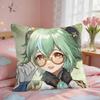 Sucrose Genshin Game Cushion Cover Short Plush Pillow Case Room Sofa Cushion Covers Home Decor Funda