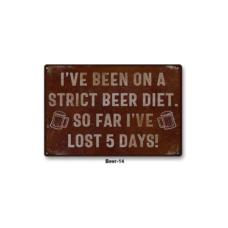 Metal Sign Bar Pub BBQ Shop Wall Painting Tin Sign Decor Beer Wine Alcohol Poster Vintage Tinplate Plaque Shabby Art Decoration