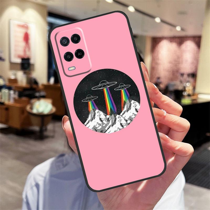Aesthetic Alien Case For Oppo A94 A54 A40 A60 A80 A98 A78 A18 A38 A58 A16 A76 A96 A17 A77 A74 A57S A15 Cover