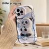 Phone Case: 2D Flat Design Suitable for iPhone 18, 17, 16, 15, 14, 13 Pro Protective Cases, Couple Style, Panda In a Puffy Coat, Christmas and Hallowe