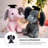 Cute Elephant Plush Toy With Graduation Hat Perfect Graduation Gift