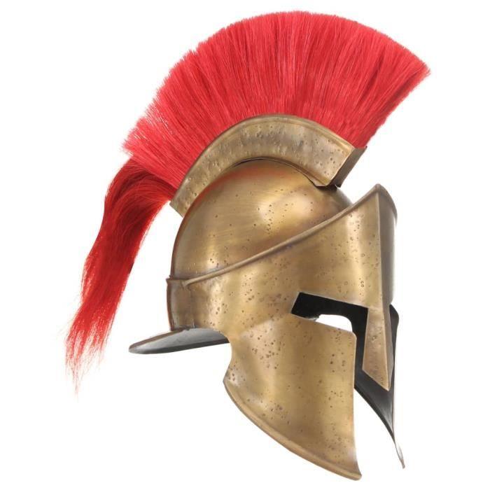 VidaXL Casque de guerrier grec antique pour GN Laiton Acier