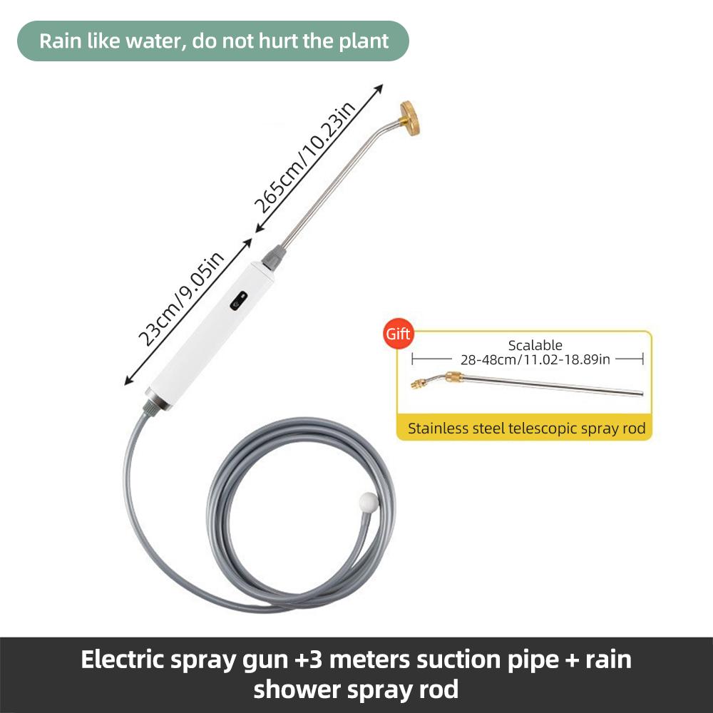 Różdżka do podlewania ze stali nierdzewnej z możliwością regulacji 3 strumieni i łatwą obsługą jednym kliknięciem, elektryczna