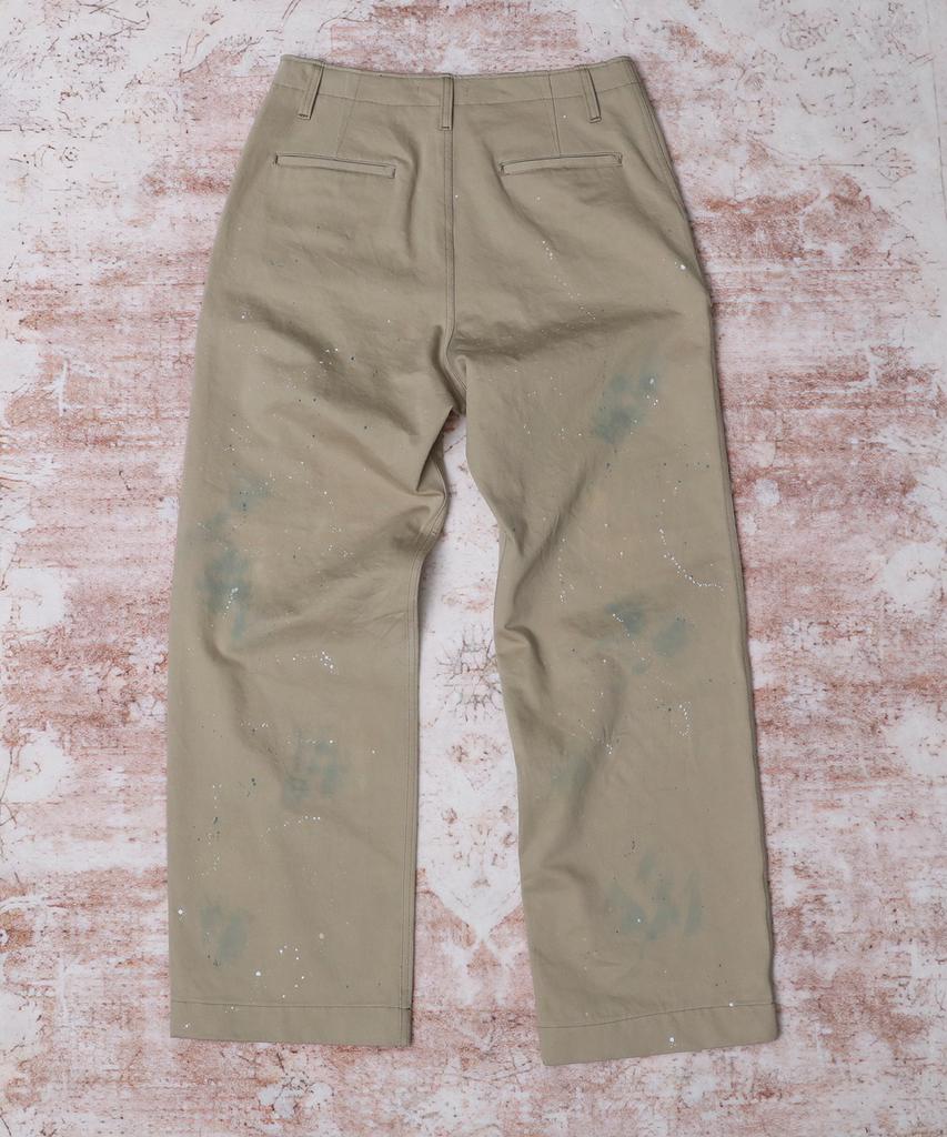 AREUBAN Heritage Button Fly Chino Pants_Sand Beige