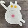 Funny Crochet Coaster Non-slip Mug Rug Cute Cat Butt Coast  Home Supplies