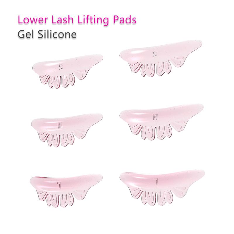 BLACKWINGS 3 Sizes Butterfly Lower Eye Patch Eyelash Perming Curler Lift Pads Eyelash Perm Pads Rods for LashLift Silicone(Pink Butterfly 3 Sizes)