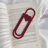 Heart-Shaped Oversized Paper Clip Bookmark PLA Page Marker Romantic Gift for Book Lovers Unique Reading Accessory for Journals Planners