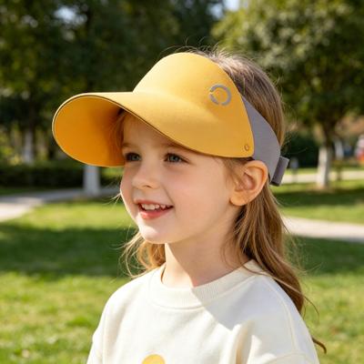 Children Sun Visor Hat Lightweight UV Protection Tennis Sports Cap Breathable Boys Girls Summer Outdoor Anti-UV Wide Brim Hat