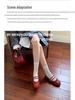 In Stock Rockfish Patent Leather Mary Jane Ballet Flats with Double Strap Bow - Women's Round Toe Low-Cut Shoes