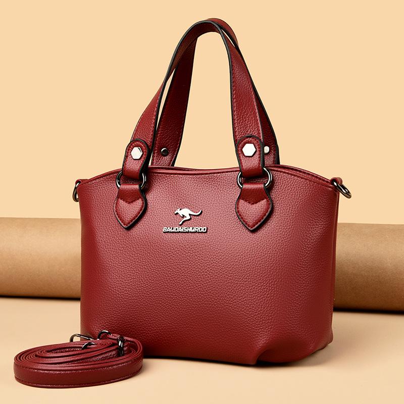 New Women's Bag Handbag Fashion Mother's Food Basket Bag Simple Korean Style Trendy One-shoulder Crossbody Bag Large Capacity