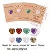 Valentine's Day Natural Stone Crystal DIY Card Set for Couples, School Parties, and Birthdays
