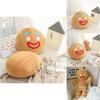 Cartoon Gingerbread Man Plush Pillow Soft Cushion With Embroidery For Kids Room Decor