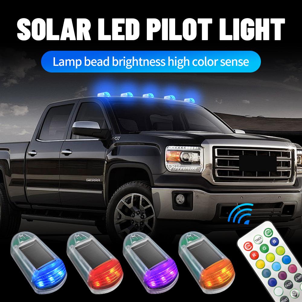 Solar 12-LED Remote Control Truck Roof & Cab Marker Light for F150 & RAM