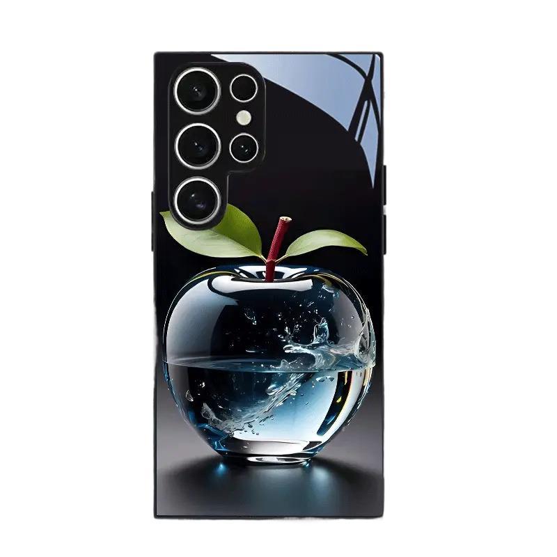 Foreign Trade Three-dimensional Crystal Tempered Glass Samsung S23plus Mobile Phone Case SamsungS24Ultra