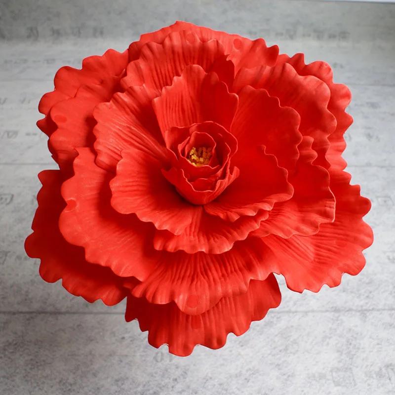 60/80CM Giant PE Foam Rose Simulation Flowers Branch Wedding Backdrop Decoration Peony Garden Wall Road Cited Stage Party Supply