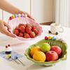 Shell Shape Fruit Bowl with Fork Plastic Integrated Fruit Basin Fruit Serving Plate  for Kitchen