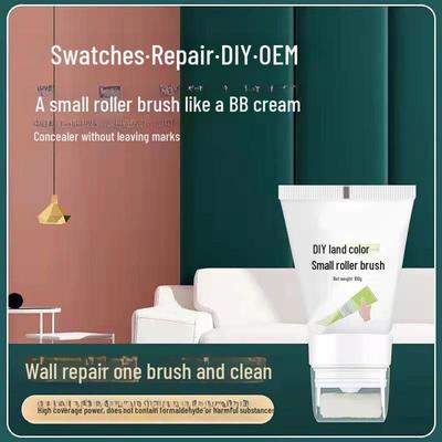 Eco-Friendly White Latex Paint for Wall Renovation and Color Change with Small Roller, Ideal for Graffiti Cover and Wall Paste Applications