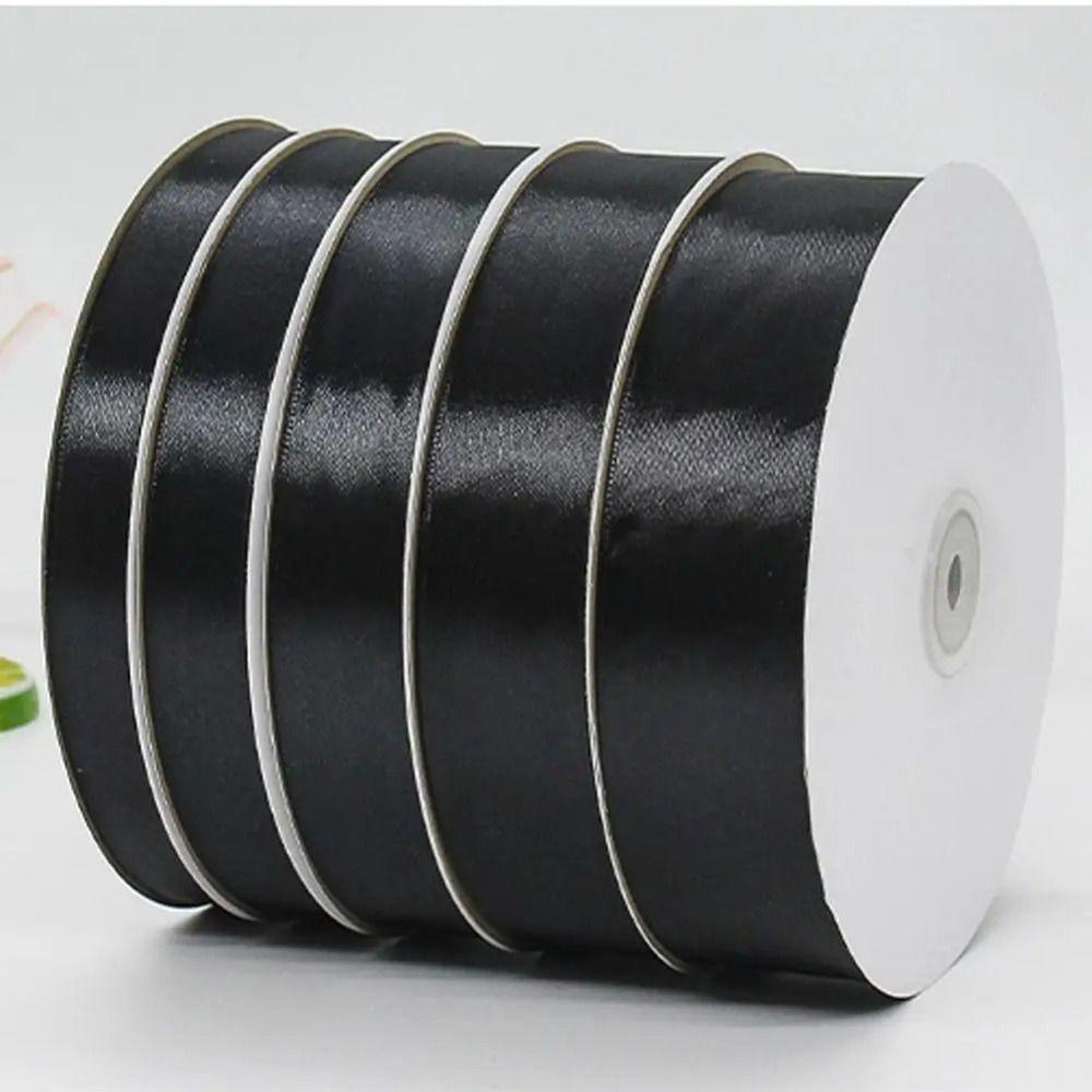 1 Stück 22m Schwarzes Satinband Queen Beerdigungszubehör Neues Schleifenband Geschenk Hochzeitsparty Deko