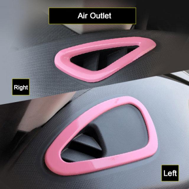 Car Pink Full Interior Modification Window Lift Panel Decoration Sticker For Smart 453 Fortwo Forfour Car Styling