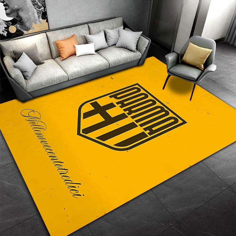 Parma Logo Yellow Carpet Suitable As a Non-slip Mat for the Living Room or Bedroom Sofa
