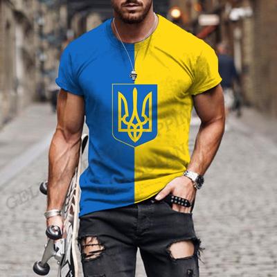 T-shirt imprimé drapeau de l'Ukraine en 3D pour hommes et femmes, hauts tendance, hauts hip-hop pour enfants, t-shirts d'été pour hommes, hauts surdimensionnés, unisexe